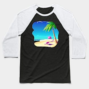 Summer lover, beach, palm trees. Baseball T-Shirt